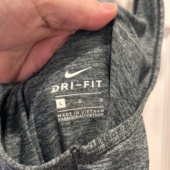 Nike Dri Fit Layered Tank Top Womens Size Large Gray Workout Hiking - Picture 7 of 8